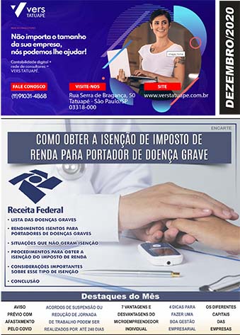 DESTAQUES DO MÊS Redução de Salário e Suspensão de Contrato: Regras, Obrigações e Direitos. Classificação Fiscal de Nota de Retorno de Industrialização Nfe: Veja Como Consultar Nota Fiscal Eletrônica Online IRPJ/CSLL: Tratamento Fiscal na Baixa de Bens Obsoletos.