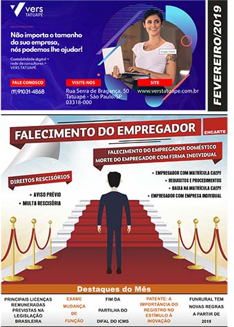 DESTAQUES DO MÊS Redução de Salário e Suspensão de Contrato: Regras, Obrigações e Direitos. Classificação Fiscal de Nota de Retorno de Industrialização Nfe: Veja Como Consultar Nota Fiscal Eletrônica Online IRPJ/CSLL: Tratamento Fiscal na Baixa de Bens Obsoletos.
