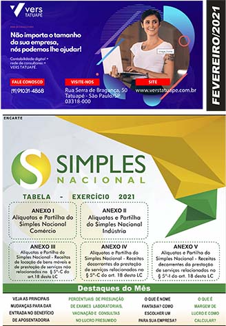 DESTAQUES DO MÊS Redução de Salário e Suspensão de Contrato: Regras, Obrigações e Direitos. Classificação Fiscal de Nota de Retorno de Industrialização Nfe: Veja Como Consultar Nota Fiscal Eletrônica Online IRPJ/CSLL: Tratamento Fiscal na Baixa de Bens Obsoletos.