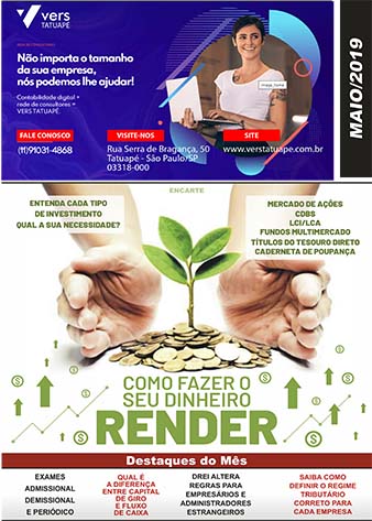 DESTAQUES DO MÊS Redução de Salário e Suspensão de Contrato: Regras, Obrigações e Direitos. Classificação Fiscal de Nota de Retorno de Industrialização Nfe: Veja Como Consultar Nota Fiscal Eletrônica Online IRPJ/CSLL: Tratamento Fiscal na Baixa de Bens Obsoletos.